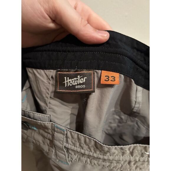Howler Bros Shorts Mens Sz 33 Horizon Hybrid 2.0 Gray Nylon Ripstop Self Drain - Picture 4 of 9